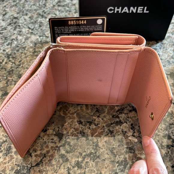 Authentic CHANEL Pink Compact wallet - Picture 10 of 16